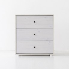 마켓비 밀캄 N형 3단 서랍장 CHM7570, 3개, 화이트파인베니어