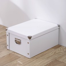 風格紙生活盒 26 x 20 x 17 厘米, 02 白色, 1個