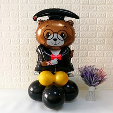 와우파티코리아 졸업 풍선기둥 세트, 불곰박사, 4세트