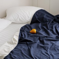 까사베르데 카타비 스트라이프 극세사 양면 담요