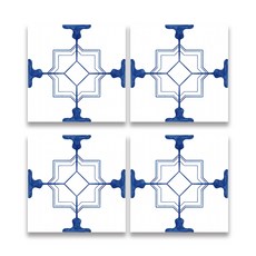 다소 미니멀 레트로 홈 카페 데코 타일 30 x 30 cm, RHC-314, 4개