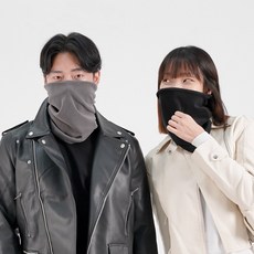 OWENY 運動防寒脖圍 2件組, 黑色, 灰色, 1套