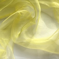 水晶歐根紗布料, 黃色的, 1條