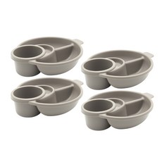 은스홈 캠핑 나눔접시, 그레이, 4개