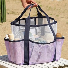 PEONIST 多口袋游泳沐浴健身浴室包, 紫色