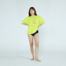 soleil 女款游泳短袖上衣 + 基本款短褲防曬衣套組