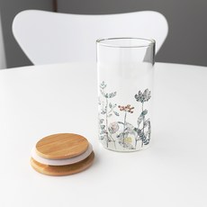 두리가온 자개 내열유리 양념통 2호 포레스트, 340ml, 1개