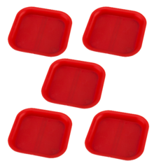 오늘도양 플라스틱 모종 화분받침 5p, 레드