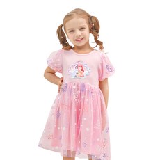 女童公主蕾絲5分連身裙