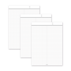 MANET 復古音符墊垂直B5, 夢灰, 3個