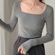 루나걸 여성용 모이엔 슬림 긴팔 티셔츠 L24SMFT072209