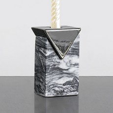 JCP 모던 심플 마블 캔들 홀더 M, 블랙