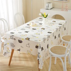 Ilsangsokbanzzak 拋棄式防水圖案桌布, 160 x 160 cm, 10個, 貓咪