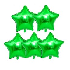 WOW PARTY KOREA 星星鋁箔氣球 5入, 綠色, 3個