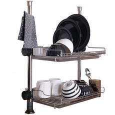 Decozin 愛心水槽架 雙層 004 金色, 單一顏色, 2層