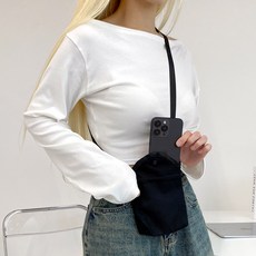 FROMHEAVEN Imigo 迷你手機斜背包, 黑色