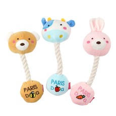 ParisDog 狗狗三好友拉繩玩具3件組, 1套, 熊 + 兔子 + 乳牛