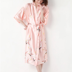 In Art 柔軟絲綢高爾夫長版浴袍 XXL, 1個, 浴袍粉紅色