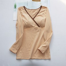 브이넥 긴팔 수유 미디움 임산부 홈웨어 원피스