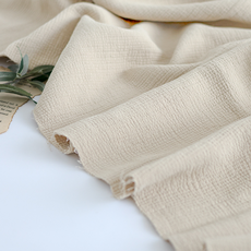 Lily Fabric 柔軟顏料染三層紗布料 Oily, 米色, 1個