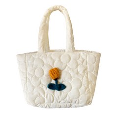 JH Company 花卉縫線設計手提包, 單色