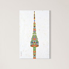 WE ART 現代美術 黃在永hybrid Seoul 1 東洋風景畫, 畫布藝術無框