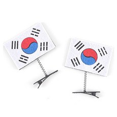 PARTYSHOW 太極旗髮夾 2入, 2組, 韓國國旗