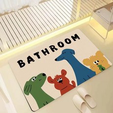 Musikine Funny Dangnyang珪藻土腳踏墊, B彩色狗