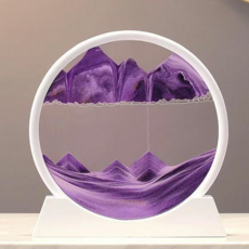 홈마트 예쁜 인테리어소품 3D모래그림 화이트 프레임, 퍼플모래