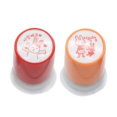 Somssi 我愛你 萬年印章 2件組, 紅色, 1套