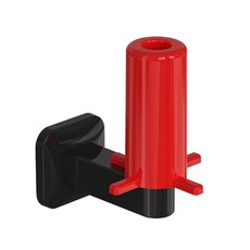 JCP 免打孔捲筒衛生紙架, 黑紅色, 1個