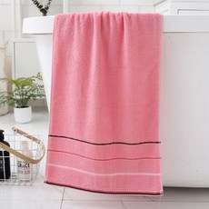 Sonio 簡約柔軟沐浴浴巾 200g 聚酯纖維紗, 04 粉紅色, 1個