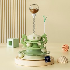 딩동펫 반려동물 솔라 노즈워크 트랙볼 장난감, 그린, 1개