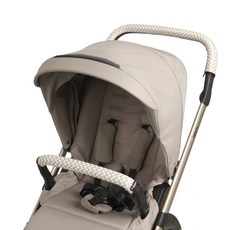 Manito Clean Grip 嬰兒推車安全護欄保護套, 1個, 鋸齒米色