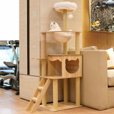 다용도 캣타워 HHY27, 베이지, 1개