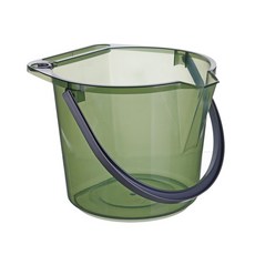 傑生活 萬能透明水桶, 1個, 綠色