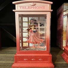 瑪西金盞花聖誕音樂盒 25cm, 芭蕾舞伶公主電話亭, 10.5 x 10.5 x 25 cm, 1個