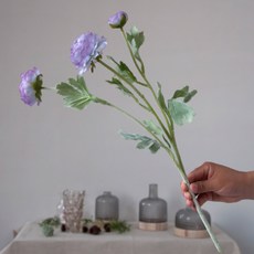 쏘앤영 牡丹花 人造花 52cm 3入, 淺藍色, 3個