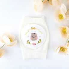 Le Meilleur 幼兒款鬆緊刺繡護膝雙邊組, 1組, 松鼠