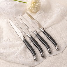 까르투하 앙클라 라귀올 양식 디너 나이프 테이블 나이프, 블랙, 4개