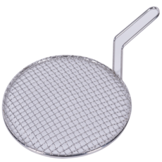 Zairak不鏽鋼網手把圓形露營廚房烤盤, 1個