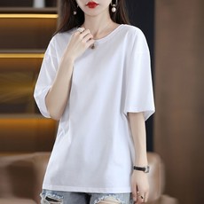데이소이 여성용 와이드 퍼프 반팔 티셔츠