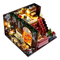 Aiemmini DIY 迷你屋聖誕派對製作套組, 混色