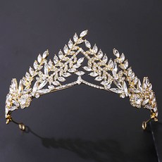 LUNA GLAM 自助婚紗自然麥穗皇冠 H1290, 金色(TRZ157), 1個