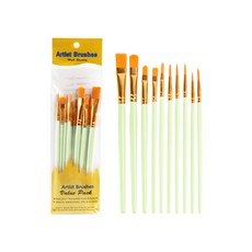 The Jonet 油畫筆 10件組 薄荷, 1, 2, 3, 4, 5, 6, 8, 1套