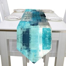 油畫感色彩桌旗, 01款式, 33 x 180 cm