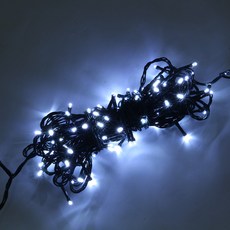 Dometopia 綠線可連接 LED 精靈燈泡 50顆 5m + 電源插孔組, 1套, 白色(燈泡)