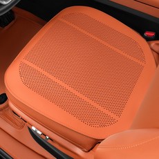 Ez2mk 簡約設計透氣打孔汽車前座坐墊 MS-1230, 艾瑪棕, 1個