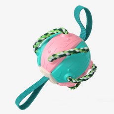 강아지 체인지 투톤 터그볼, 핑크 + 민트, 1개