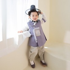 Doha Hanbok 男童用 Borli 高級韓服套裝